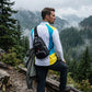 🎒 TEĎ SLEVA 49 %! 💧Unisex outdoorová crossbody taška přes rameno – více kapes, voděodolná, prodyšná záda 🌦️