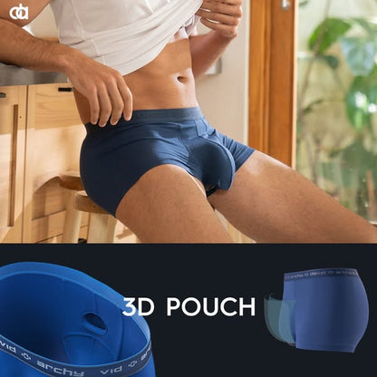 Lorrvek Pánské modalé boxerky s oddělenou dvojitou kapsou | 3 ks | Prodyšné + pohodlné | L–5XL | Každodenní nošení