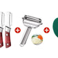 🎉1+1 INGYEN🔪🥔 3-in-1 zöldhagyma aprító és hámozó konyhai eszköz 🥗✨