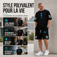 Lorrvek Dvoudílný letní set pro muže | Tričko + šortky | Prodyšné + pohodlné | S–4XL | Léto a volnočas