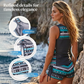 Lorrvek Dámský tankini set s kontrolou břicha | Vestavěná podprsenka + boho kraťasy | S–3XL (UK8–20) | Pláž a léto