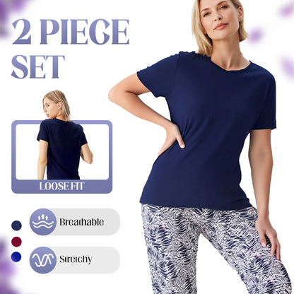 bulgaranest Dvoudilny set pro zeny | Halenka + Tie-dye kalhoty | S-3XL | 5 barev