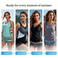 Lorrvek Dámský tankini set s kontrolou břicha | Vestavěná podprsenka + boho kraťasy | S–3XL (UK8–20) | Pláž a léto