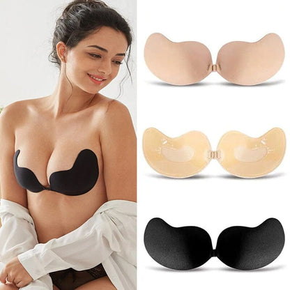 💖 1+1 Ingyen! Láthatatlan öntapadós push-up melltartó | Kényelmes tartás és természetes emelés