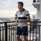 🔥Pánský krátký rukávový volnočasový set, letní plážová móda sportovní oblečení, kostkovaný vzor, slim fit, nad kolena
