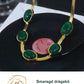 🍀Smaragd nyaklánc fülbevalók karkötő💚