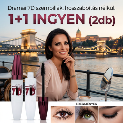 ⏰ 1+1 ingyen! 👀✨ Vízálló Szempillaspirál – Nem Mosódik El, Extra Hosszú 🙅‍♀️💧 |