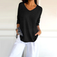 ✨ Jednobarevný pletený top s V-výstřihem – prodyšné pohodlí, minimalistická elegance a nadčasový styl 💎👚