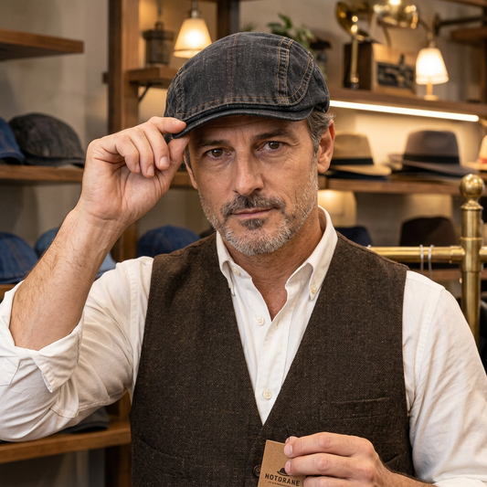 Unisex Vintage Distressed Barett Flat Cap