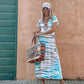 🍃 Volné šaty dlouhé | Prodyšné letní maxi šaty s výstřihem do V