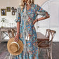 👗Výstřih do V, boho šaty s bočním rozparkem, volného střihu