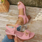 🌼	【EU 36-43】 Nyári női Chunky Magassarkú szandálok