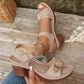 🌼	【EU 36-43】 Nyári női Chunky Magassarkú szandálok