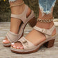 🌼	【EU 36-43】 Nyári női Chunky Magassarkú szandálok