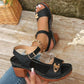 🌼	【EU 36-43】 Nyári női Chunky Magassarkú szandálok