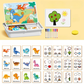 🧲🎨 Mágneses Arcalkotó Fejlesztő Játék – Kreatív Utazó Kirakó Gyerekeknek