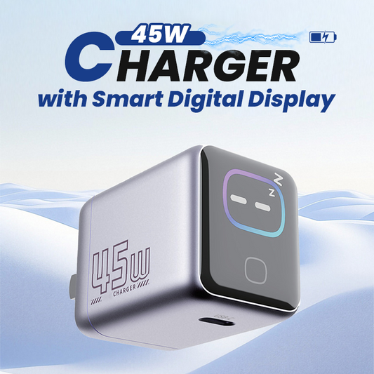 🔋45 W-os töltő intelligens digitális kijelzővel🥰