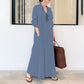 👗 Elegantní Dlouhé Šaty s Dlouhým Rukávem | 11 Barev | Velikosti S–5XL