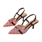 Lorrvek Dámské lodičky se špičatou špičkou | Elegantní sandal s kovovm řetízkem | EU 36–43 | Společnost a léto