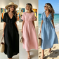 🌸 Dámské midi šaty s výstřihem do V a vázáním vpředu – ideální letní outfit