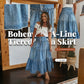 👗 Džínová maxi sukně – vysoký pas, vrstvená, áčkového střihu, s knoflíky vpředu ✨