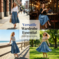 👗 Džínová maxi sukně – vysoký pas, vrstvená, áčkového střihu, s knoflíky vpředu ✨