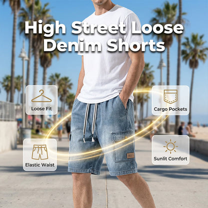 👖🔥 Prémium férfi cargo farmer rövidnadrág – Laza szabású amerikai streetwear stílus