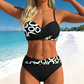 bulgaranest 🌺👙 Dvoudílné bikiny s potiskem | Push-up efekt + křížový design | S–2XL | 9 barev + 🎁 Náhrdelník zdarma