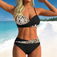 bulgaranest 🌺👙 Dvoudílné bikiny s potiskem | Push-up efekt + křížový design | S–2XL | 9 barev + 🎁 Náhrdelník zdarma