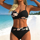 bulgaranest 🌺👙 Dvoudílné bikiny s potiskem | Push-up efekt + křížový design | S–2XL | 9 barev + 🎁 Náhrdelník zdarma
