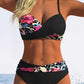 bulgaranest 🌺👙 Dvoudílné bikiny s potiskem | Push-up efekt + křížový design | S–2XL | 9 barev + 🎁 Náhrdelník zdarma