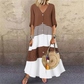bulgaranest Damske maxi saty s V-vystrihem a knofliky | Letni | S-5XL | 6 barev
