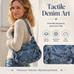 Retro květinový žakárový denim crossbody kabelka