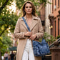Retro květinový žakárový denim crossbody kabelka