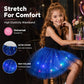 Lorrvek LED Tutu sukně s flitry | Třívrstvý tyl + elastický pas | Děti 3–8 let & Dospělé | Oslava a tanec