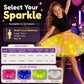 Lorrvek LED Tutu sukně s flitry | Třívrstvý tyl + elastický pas | Děti 3–8 let & Dospělé | Oslava a tanec
