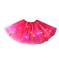 Lorrvek LED Tutu sukně s flitry | Třívrstvý tyl + elastický pas | Děti 3–8 let & Dospělé | Oslava a tanec