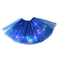Lorrvek LED Tutu sukně s flitry | Třívrstvý tyl + elastický pas | Děti 3–8 let & Dospělé | Oslava a tanec