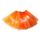 Lorrvek LED Tutu sukně s flitry | Třívrstvý tyl + elastický pas | Děti 3–8 let & Dospělé | Oslava a tanec