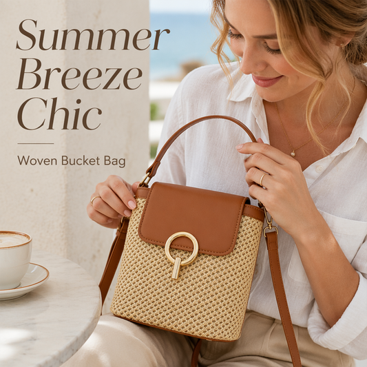 Dámská slaměná crossbody kabelka