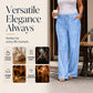 👖Dámské třpytivé kalhoty s rovnými nohavicemi a elastickým pasem