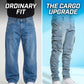 Slim Fit džínové cargo kalhoty