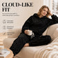 🌸Plus-Size Volný Střih, Více Sezón🧥 Dámská Geometrická Plyšová Termo Sada – S-5XL & Jaro/Podzim/Zima ✨