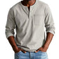 Pánská módní vintage opotřebovaná košile s kapsami s dlouhým rukávem