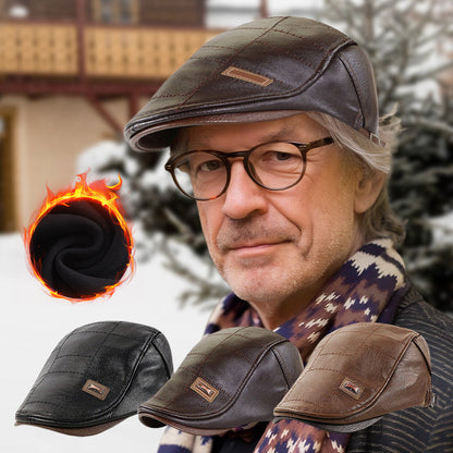 Pánská trendy čepice Ivy z PU kůže