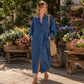 ✨ Snadný denim styl | Dámské volné denimové šaty s knoflíky