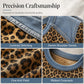 🐆 Retro Statement Styl | Dámský sweatshirt s leopardím vzorem a džínovými záplatami