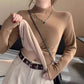 Dámský teplý top s vložkou, mock neck a přiléhavým střihem