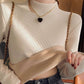 Dámský teplý top s vložkou, mock neck a přiléhavým střihem