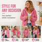Dámská bundа s kapucí na zip z fuzzy materiálu